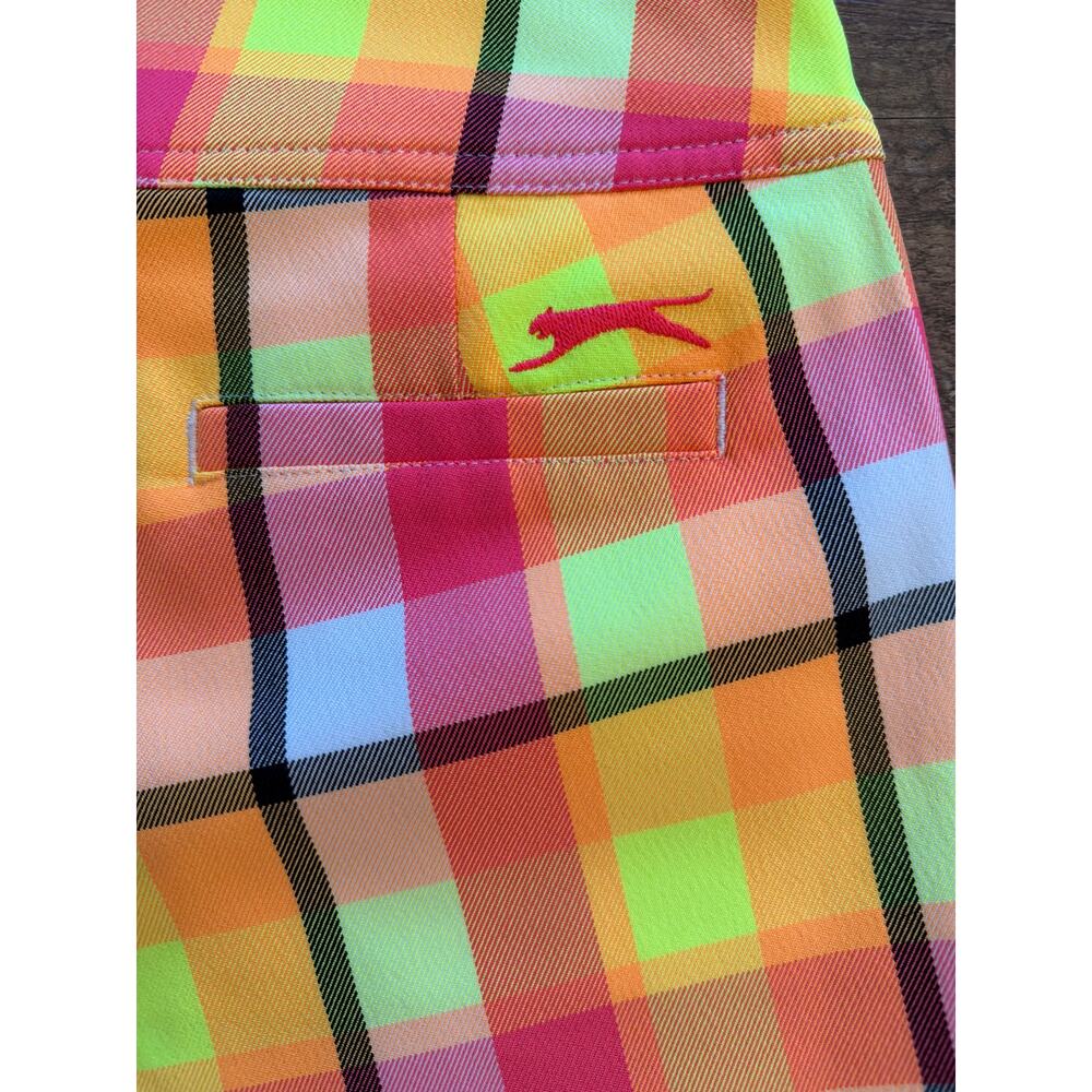 Slazenger Golf ladies Neon Plain pink and yellow shorts SZ 4 - Picture 3 of 10